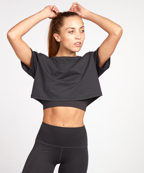 Tee Crop - Charcoal